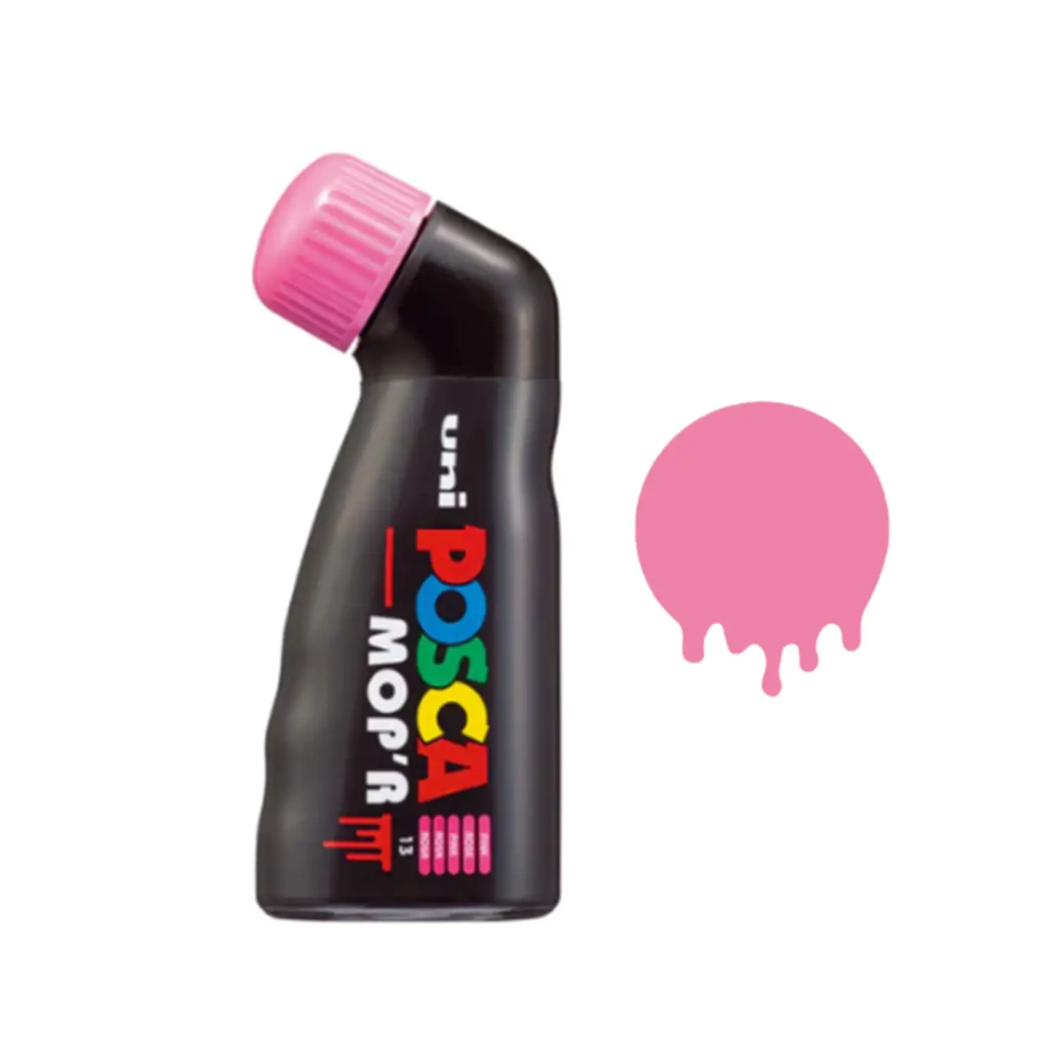 Uni Posca MOP'R Con Erogatore a Spugnetta - Tratto 3-19 mm - Rosa - Pennarelli