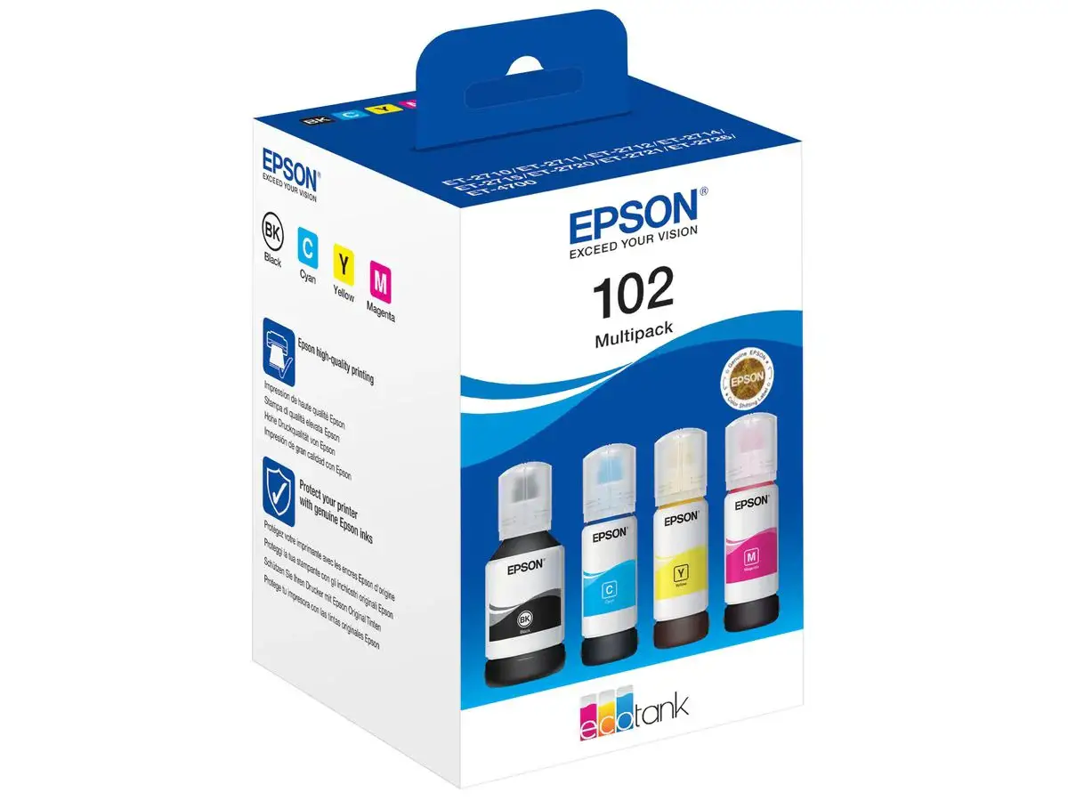 EPSON ECOTANK 102 MULTIPACK BK/C/M/G - Consumabili