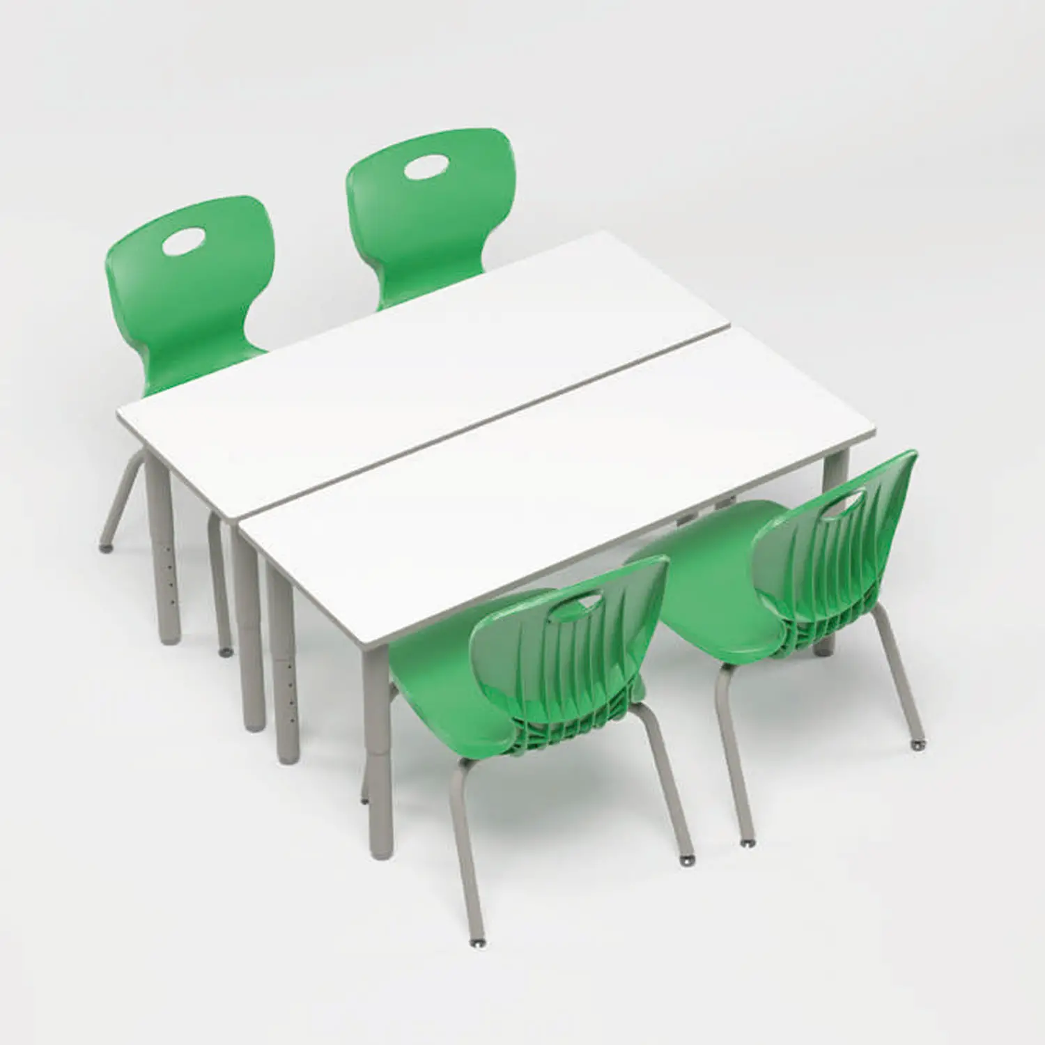 Tavolo Rettangolare Idra cm. 160x60, Altezza Regolabile cm. 52-76 Top Bianco CAM - Arredo serie Aula 3.0