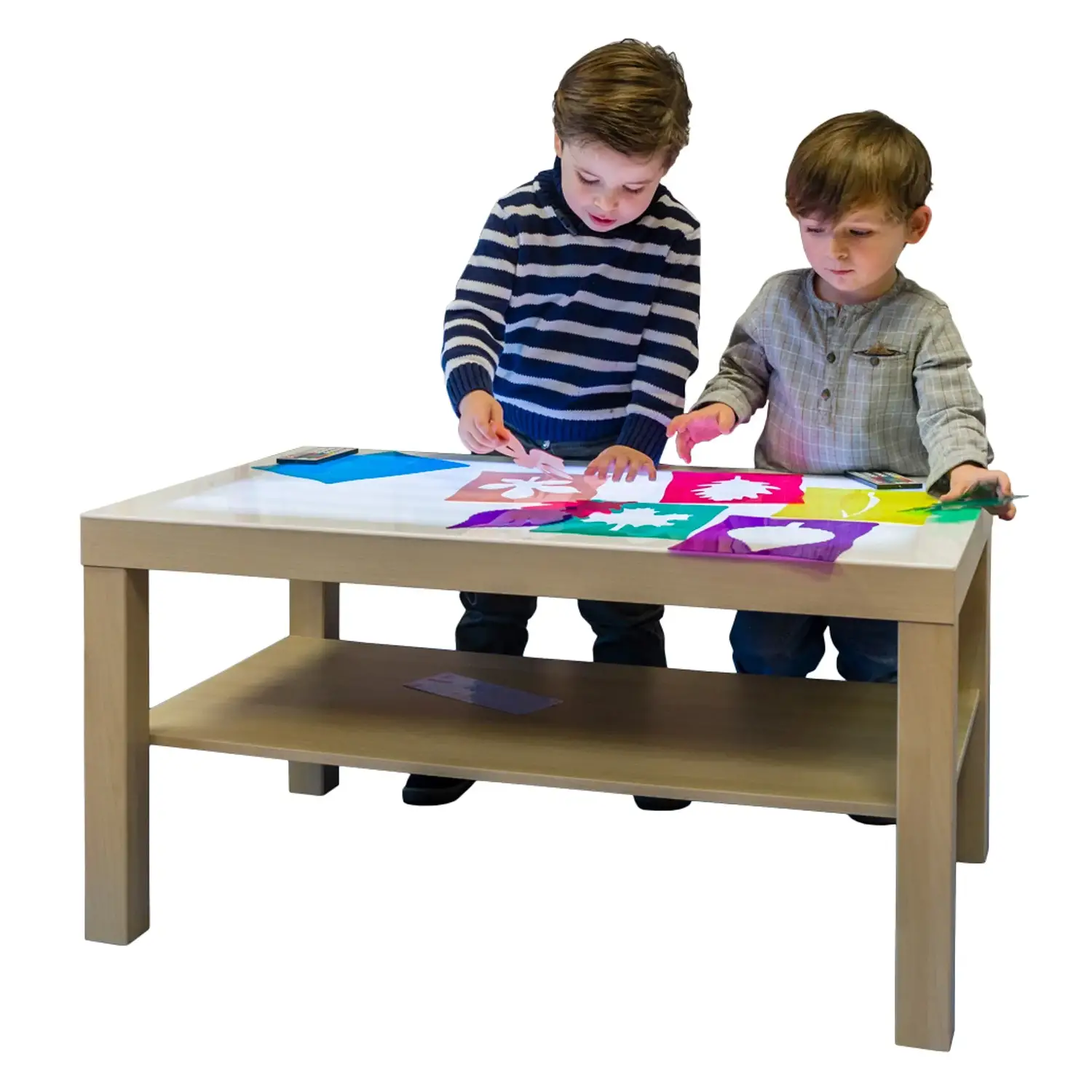 Tavolo Luminoso Ricaricabile Cambiacolore con Telecomando – 90x55x45 cm - Sviluppo sensoriale