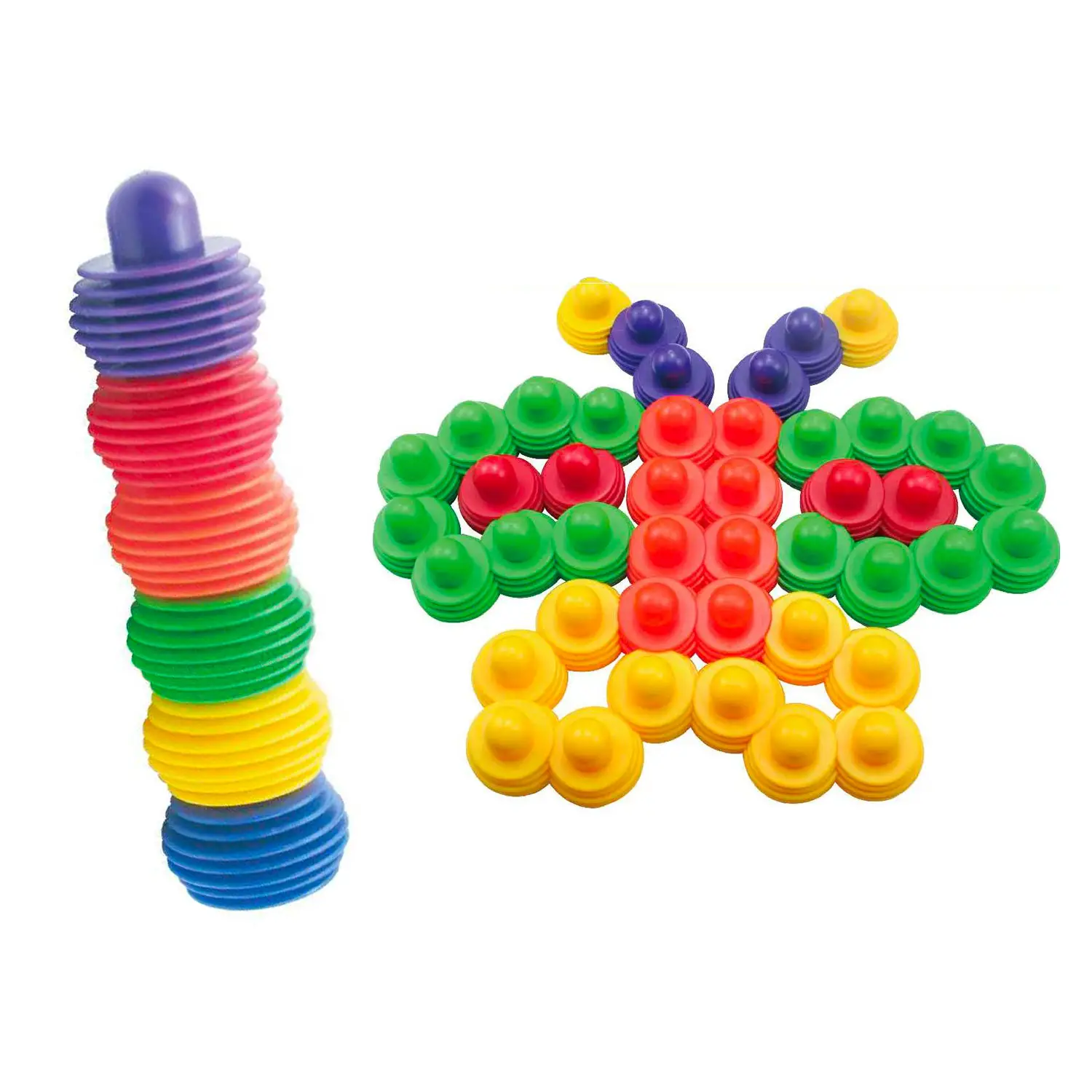 Costruzioni Sonore Connettori Pop, 60 Pezzi Morbidi e Facili da Collegare - Costruzioni in plastica