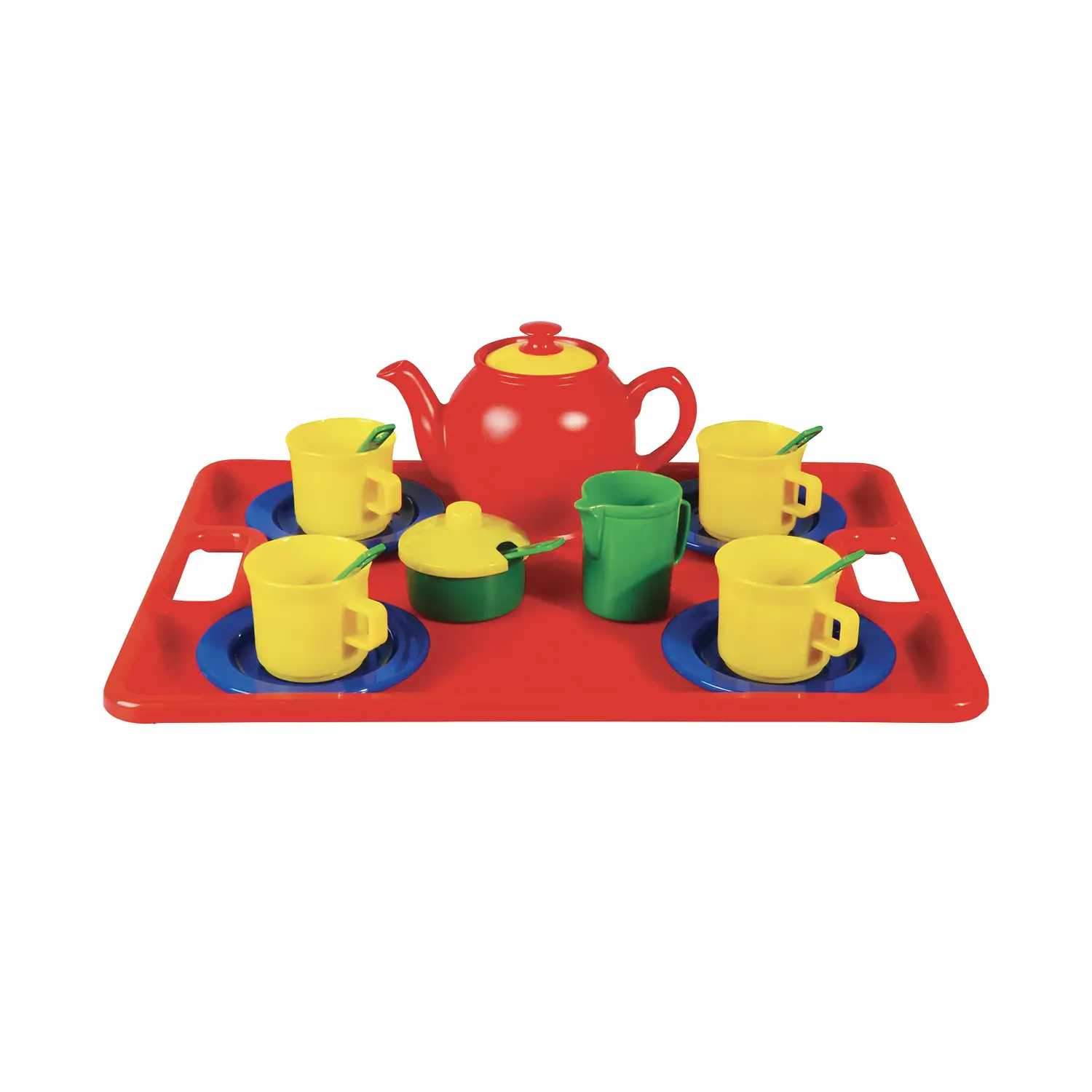 Servizio da Tè per Bambini, 19 Pezzi in Plastica con Vassoio - Cucine e gioco simbolico