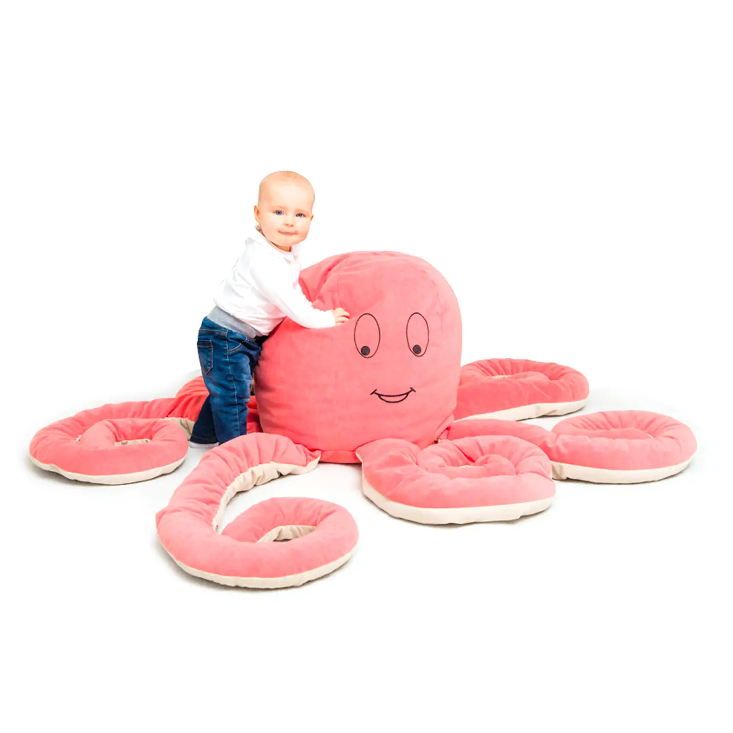 Polipotto Amico Morbidone, Spazio per 6 Bambini con Tentacoli Avvolgenti - Primi giochi