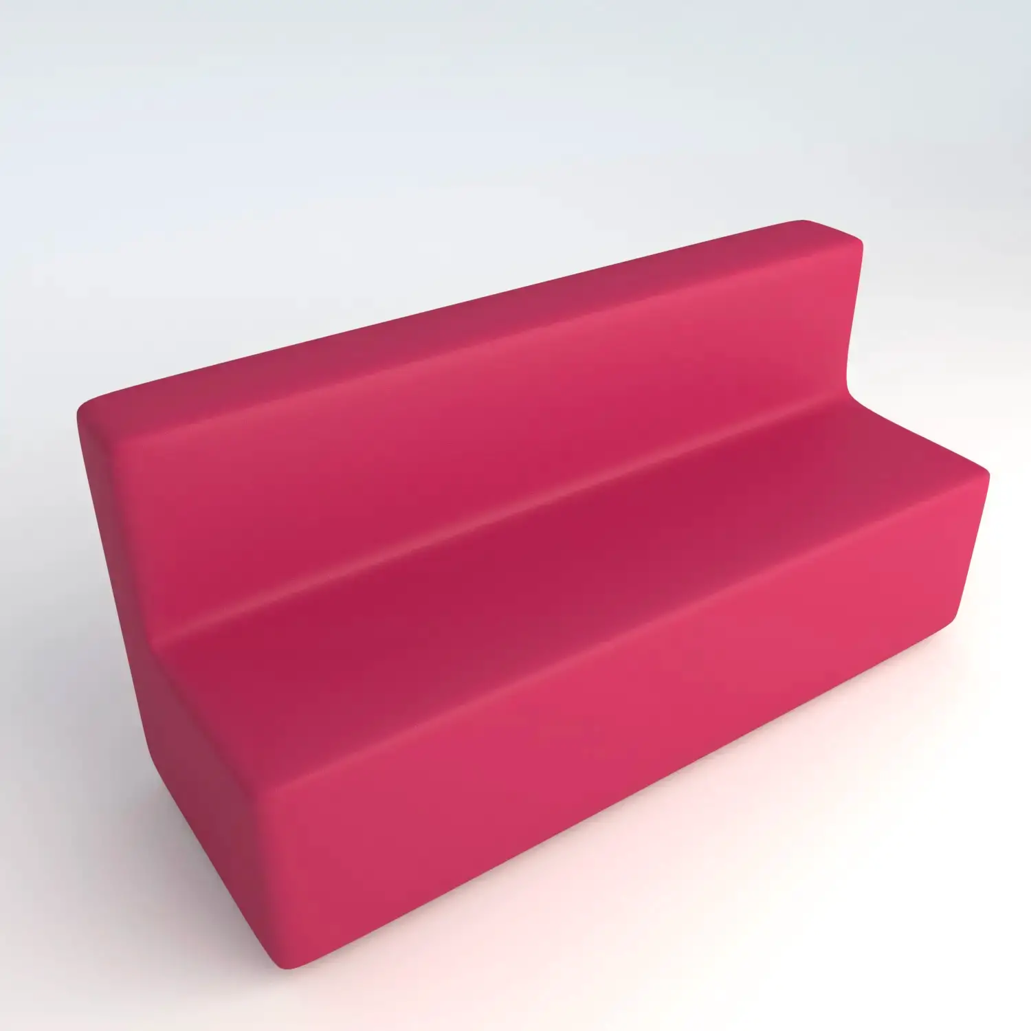 Divano Ecopelle Ignifugo 4 Posti H 46 Fucsia Per Ambienti Scolastici Innovativi - Salottini e arredi morbidi