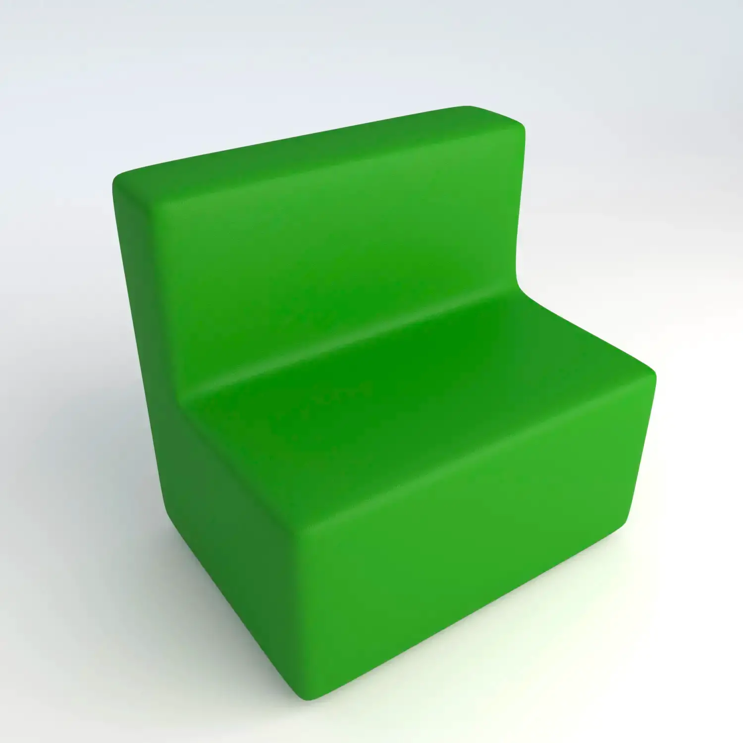 Divano Ecopelle Ignifugo 2 Posti H 46 Verde Per Ambienti Scolastici Innovativi - Salottini e arredi morbidi