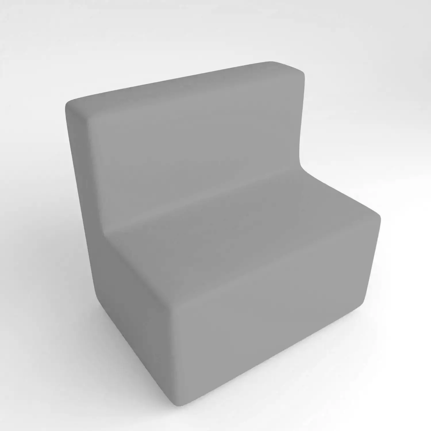 Divano Ecopelle Ignifugo 2 Posti H 46 Grigio Per Ambienti Scolastici Innovativi - Salottini e arredi morbidi