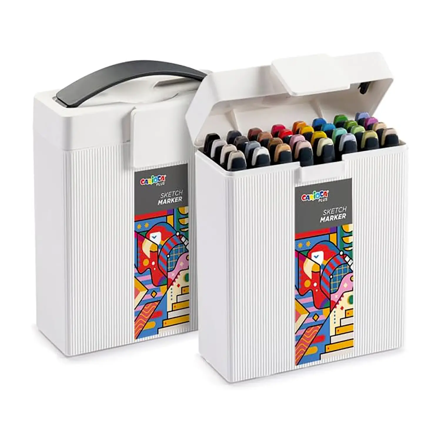 Carioca Plus Sketch Marker Marcatori A Doppia Punta 32 Colori In Box Rigido - Pennelli e accessori