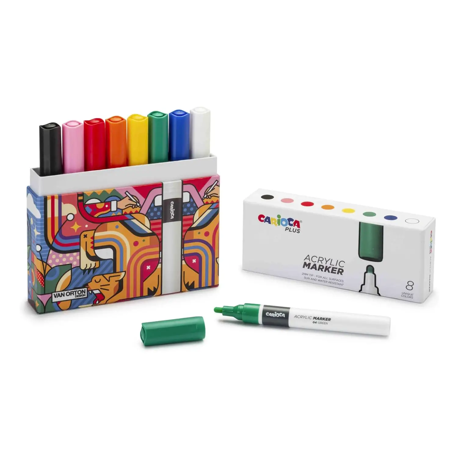 Carioca Plus Marcatori Acrilici 8 Colori - Pennarelli