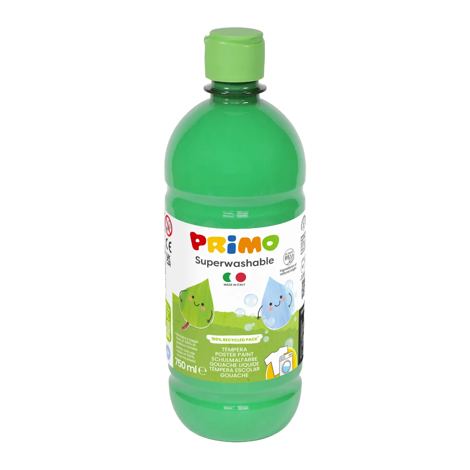 Tempera Super Lavabile Primo 750 ml Verde - Tempere