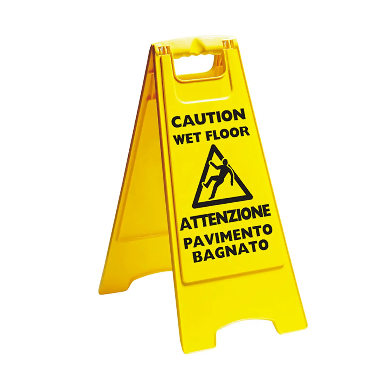 Cartello Pieghevole "Attenzione Pavimento Bagnato" - Igiene e Pulizia
