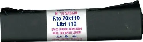 Sacchi Pattumiera Antigoccia 70x110 Cm 10 Pezzi Neri - Igiene e Pulizia