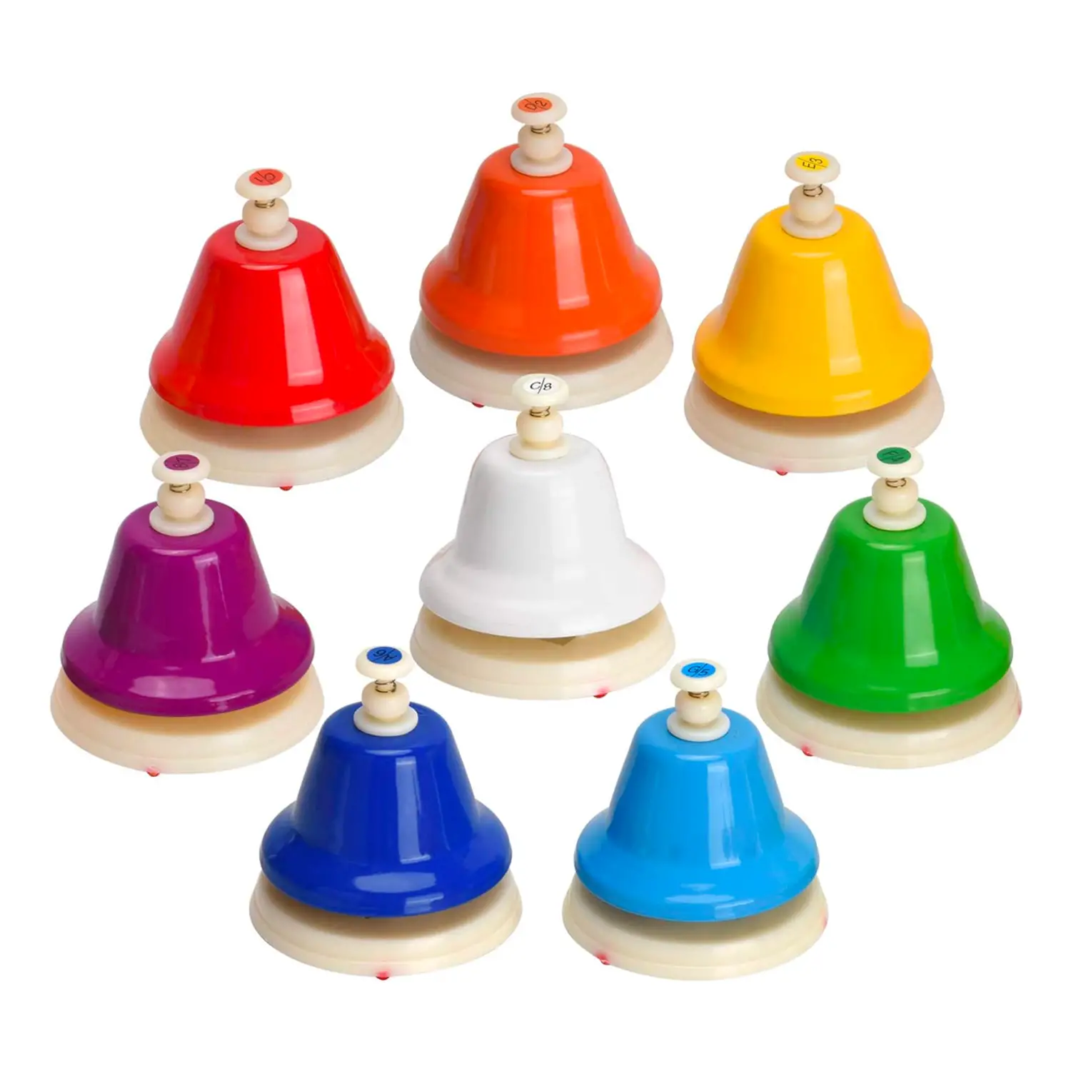 Campanelle a Pressione Scala Diatonica per Bambini, Set 8 Note - Educazione musicale