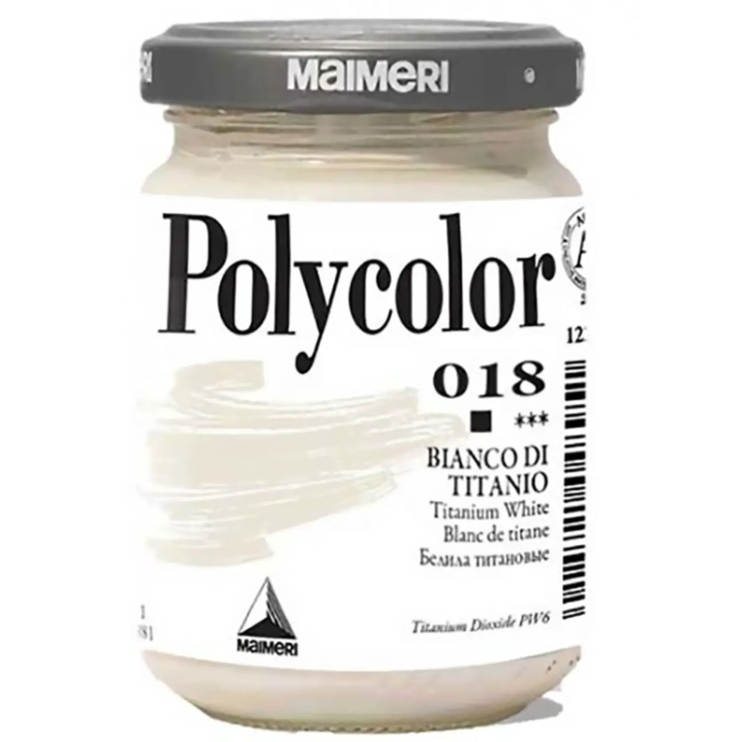 Colore Acrilico Polycolor Maimeri - 140 ml - Bianco Titanio 018 - Tempere