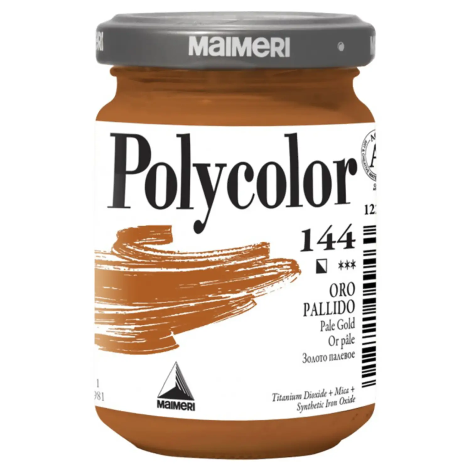 Colore Acrilico Polycolor Maimeri - 140 ml - Oro Pallido 144 - Tempere