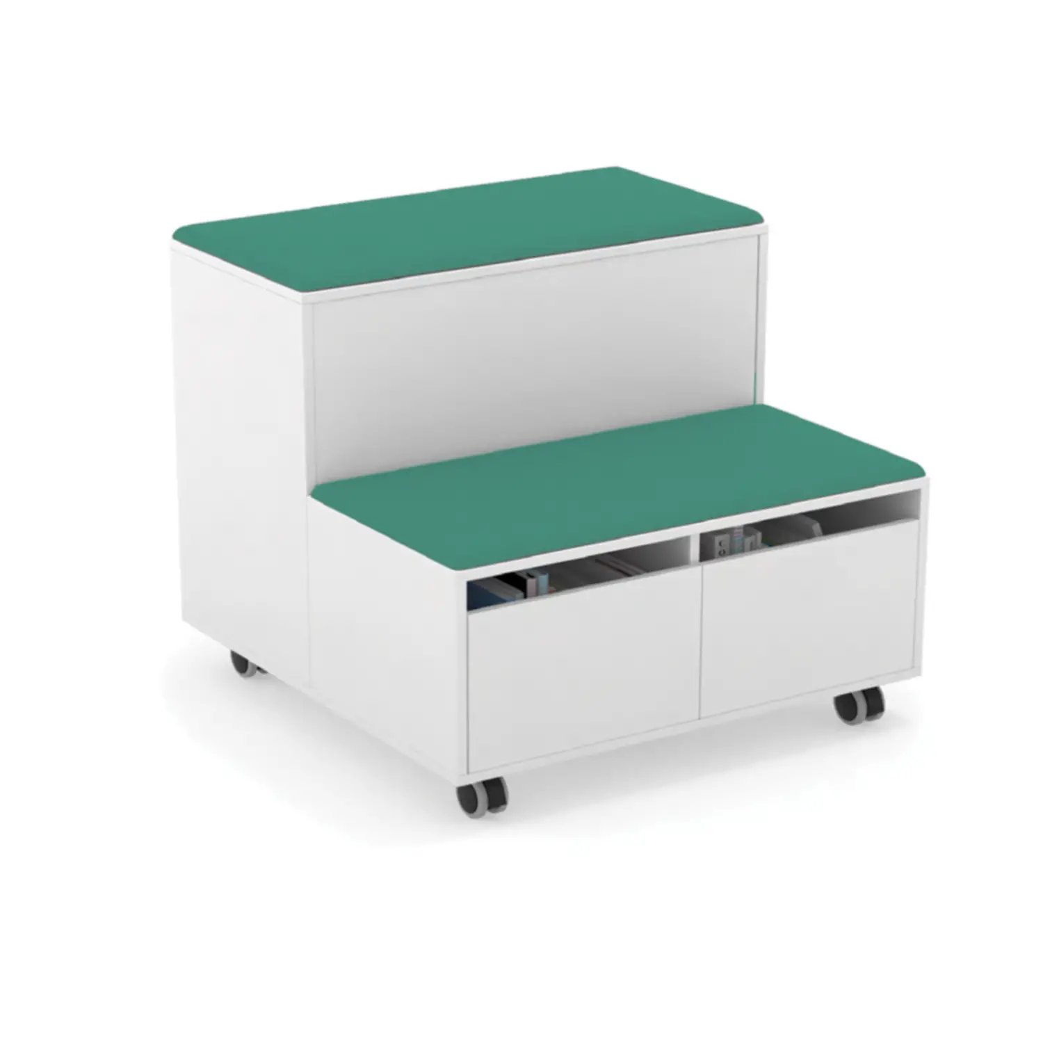 Mobile Combinato Move Bianco Verdeacqua Per Ambienti Scolastici Innovativi - Arredo scuola dell'obbligo