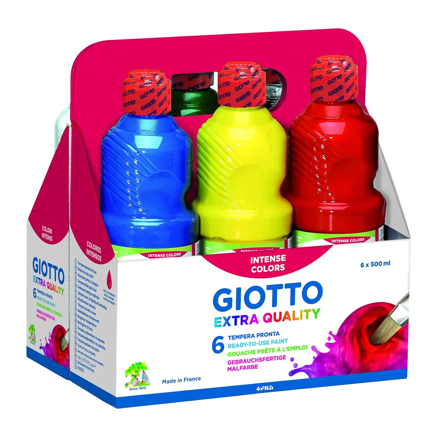 Tempera Pronta Extra Quality Giotto – Confezione 6 x 500 m - Tempere
