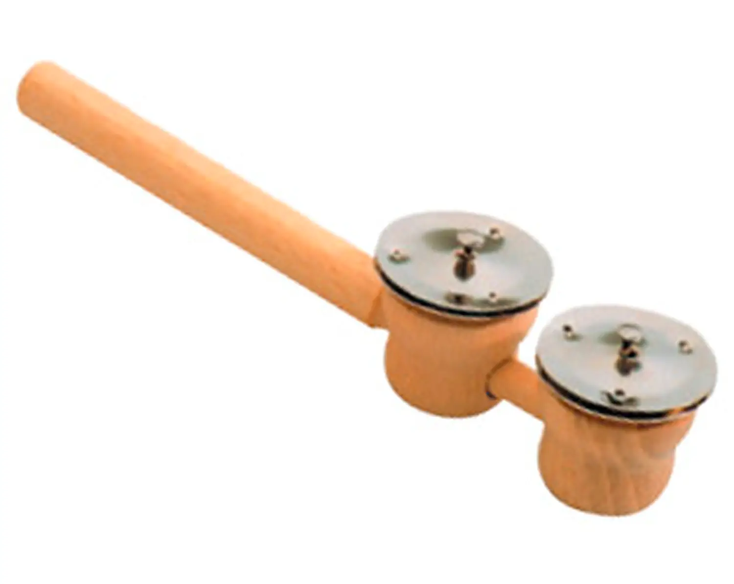 Jingle Stick con Piattelli in Linea – Impugnatura in Legno - 17 cm - Educazione musicale