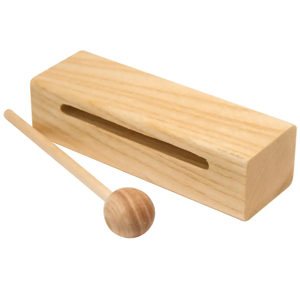 Blocco Sonoro in Legno con Battente – 3 Toni Distinti (140 mm) - Educazione musicale