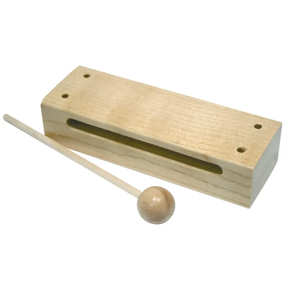Blocco Sonoro in Legno con Battente – 3 Toni Distinti (180 mm) - Educazione musicale