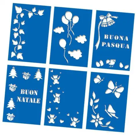 Stencil delle Ricorrenze – Set Decorativo per Biglietti, Cornici e Creazioni Creative - Stencil