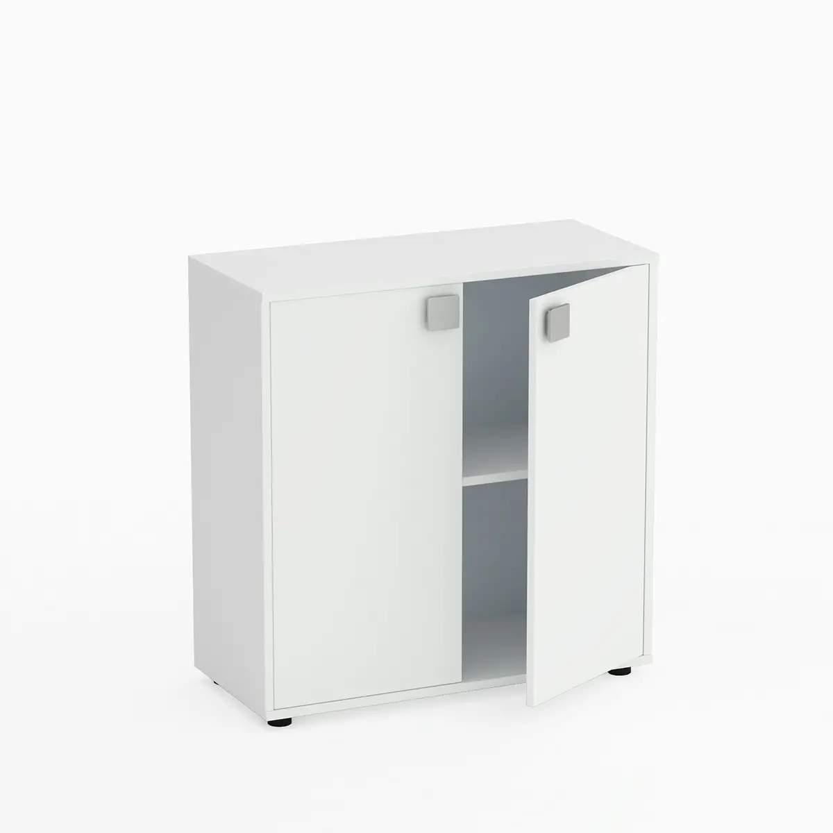 Mobile Scuola Kubò Bianco – 2 Ante H 90 cm e Ripiani Bianchi | Conforme CAM - Arredo scuola dell'obbligo