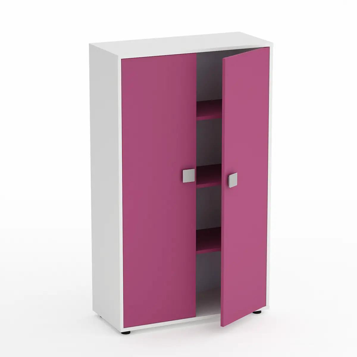 Mobile Scuola Kubò Bianco 2 Ante H 150 cm. Fucsia - Conforme CAM - Arredo scuola dell'obbligo