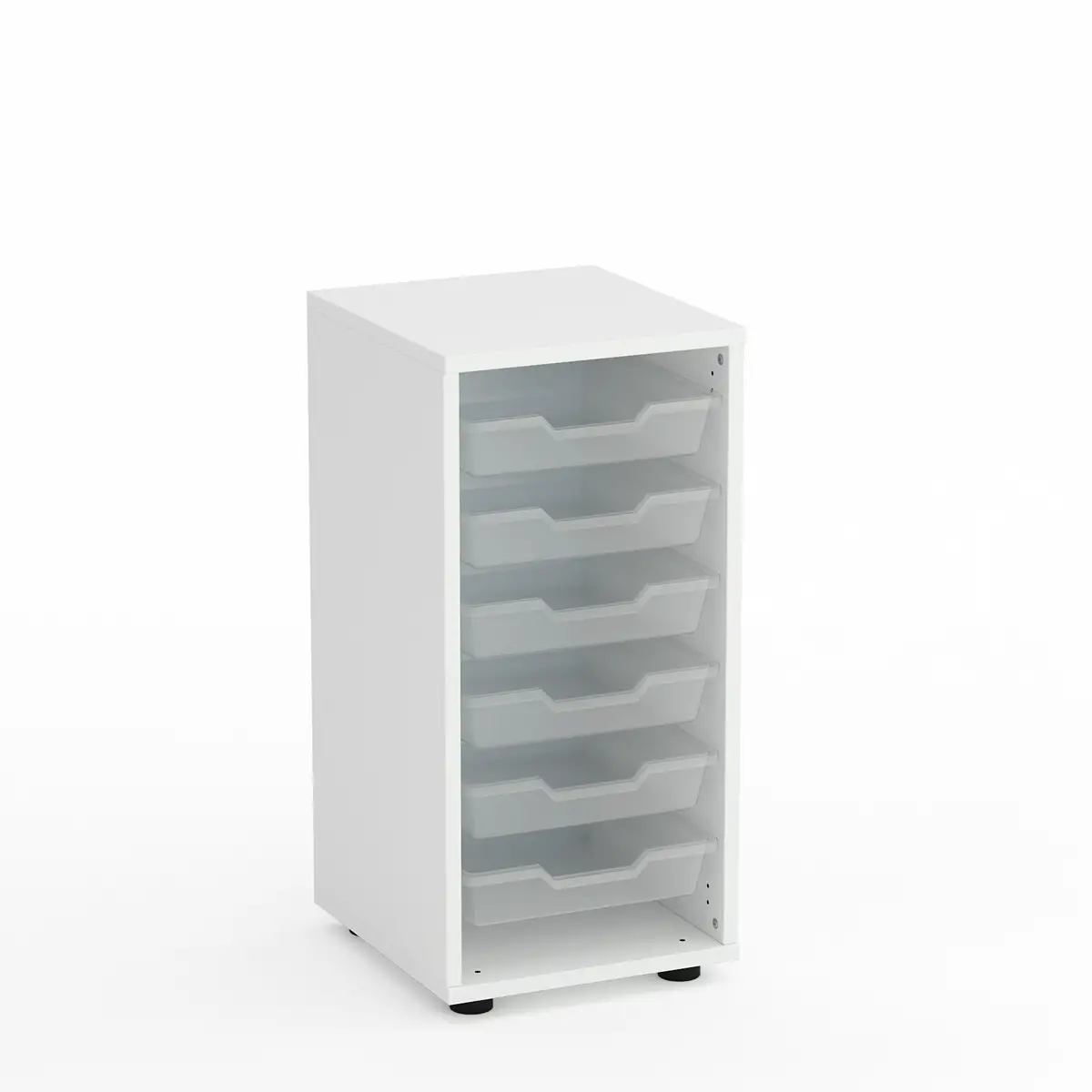 Mobile Scuola Kubò Bianco con 6 Cassetti Bassi H 75 cm – Cassettiera per Scuola | Conforme CAM - Arredo scuola dell'obbligo