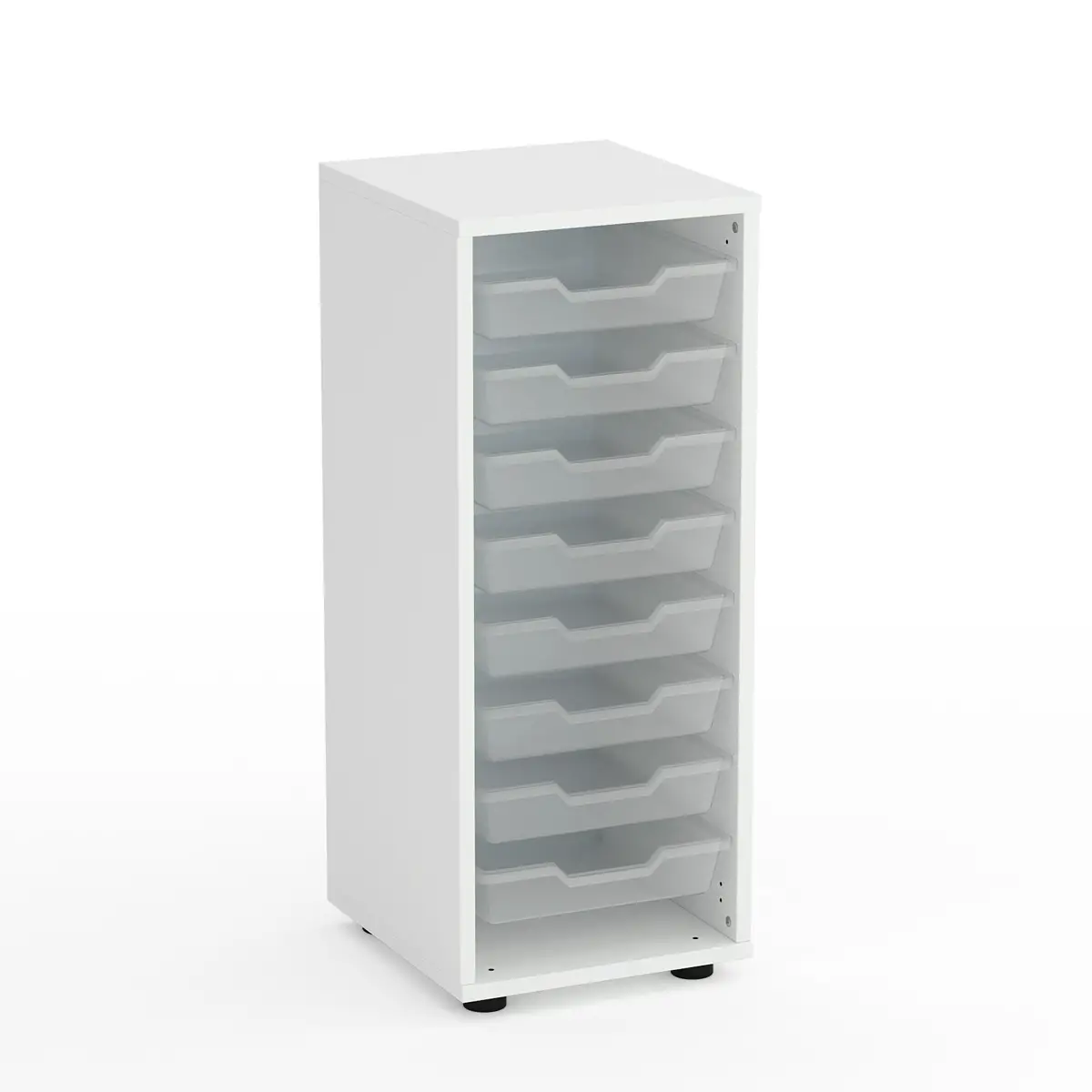 Mobile Scuola Kubò Bianco con 8 Tiretti Bassi Altezza 90 cm. - Conforme CAM - Arredo scuola dell'obbligo