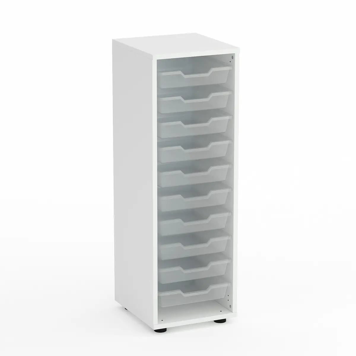 Mobile Scuola Kubò Bianco con 10 Cassetti Bassi – Cassettiera H 90 cm | Conforme CAM - Arredo scuola dell'obbligo