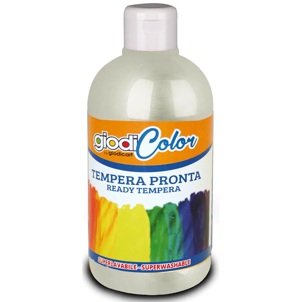Colore a Tempera Giodicolor Argento 500 ml – Tempera Pronta Superlavabile - Tempere