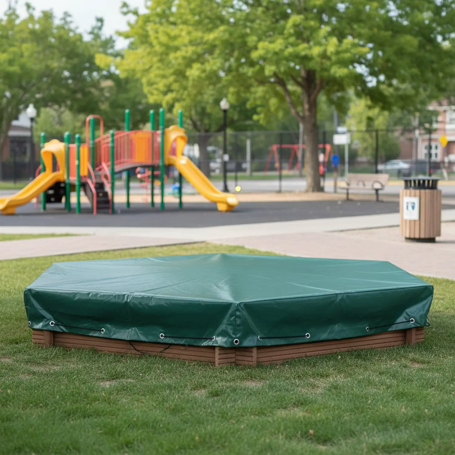 Telo Copertura Sabbiera Esagonale 175 cm in PVC – Protezione Impermeabile (per Cod. 5884) - Playgrounds e giostre