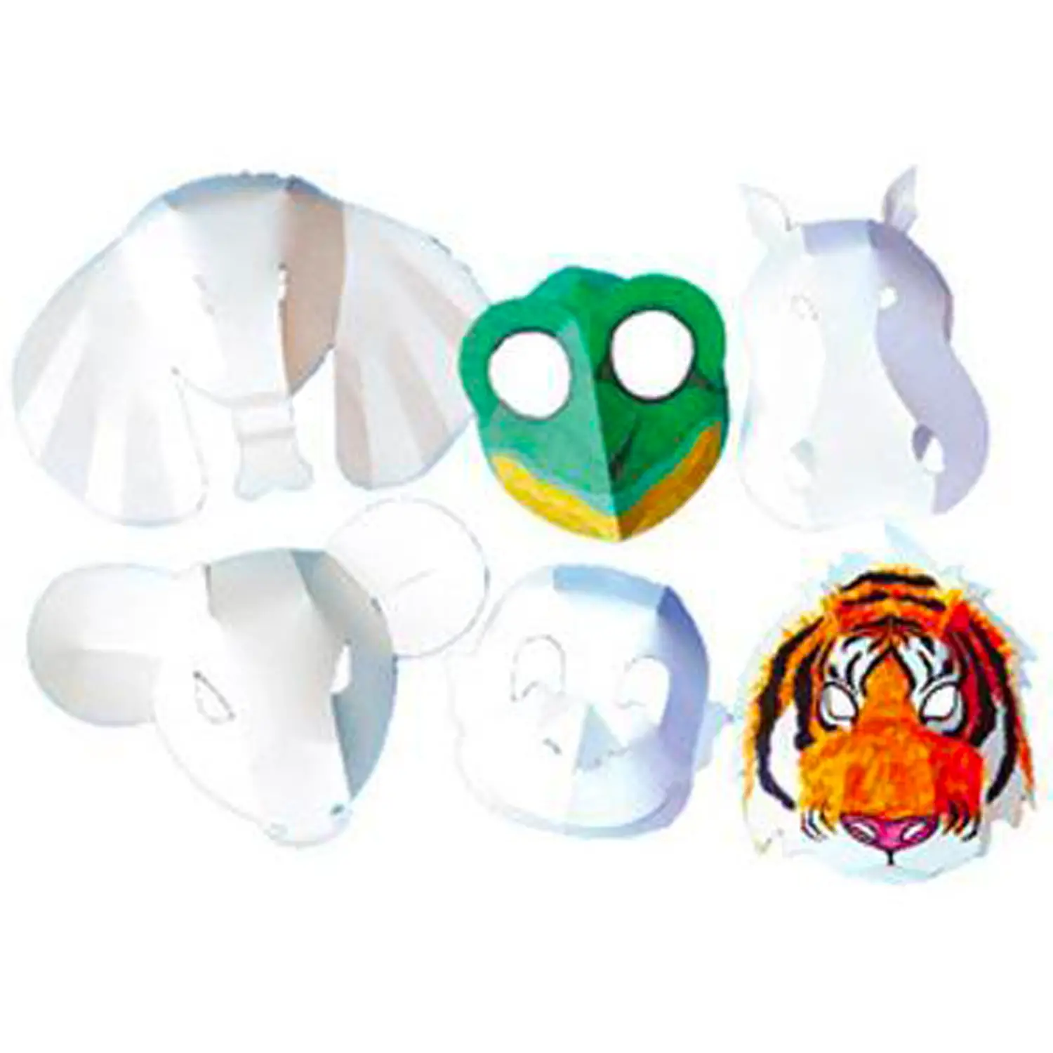 Maschere 3D Pieghevoli • 30 maschere assortite in 6 soggetti - Carta e cartoncino