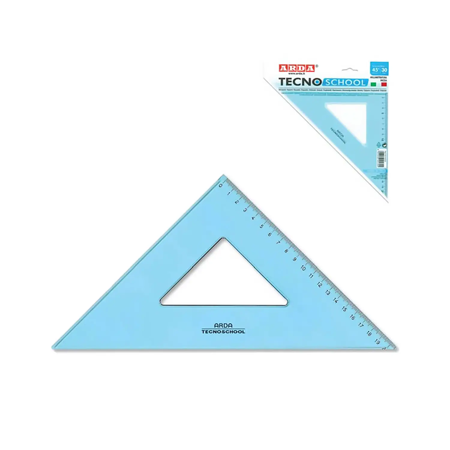 Squadra Tecnoschool 45° – 35 cm - Disegno tecnico