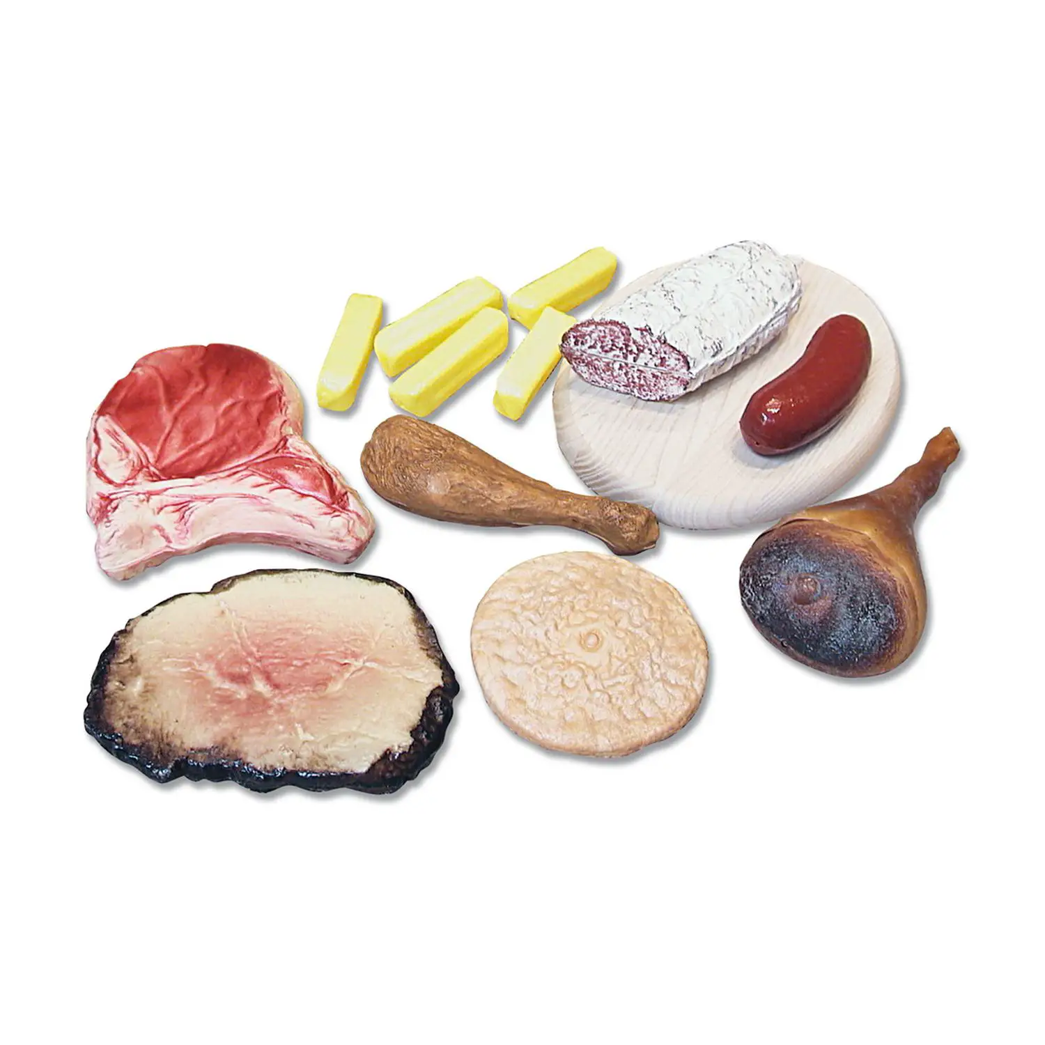 Alimenti in Plastica: Set Carni Giocattolo Educativo - Alimenti, mercatini, stoviglie