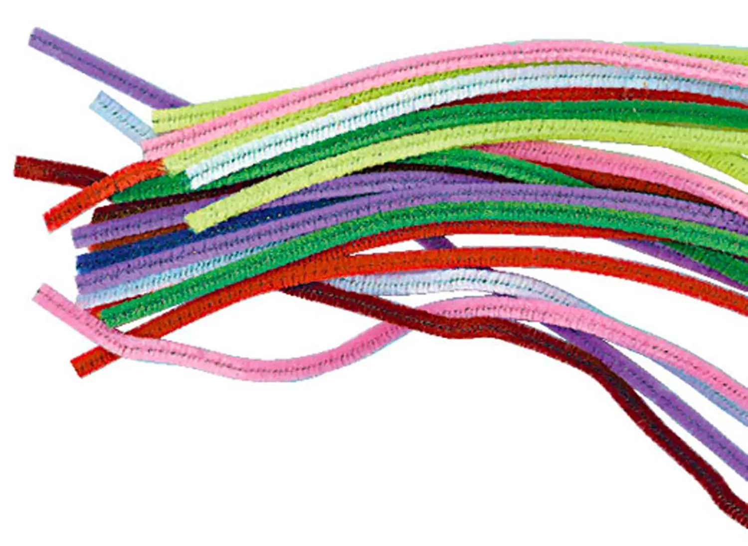 Fili di Ciniglia Colorata Assortita Lunghezza 30 cm. 48 Pezzi - Applicazioni e decori