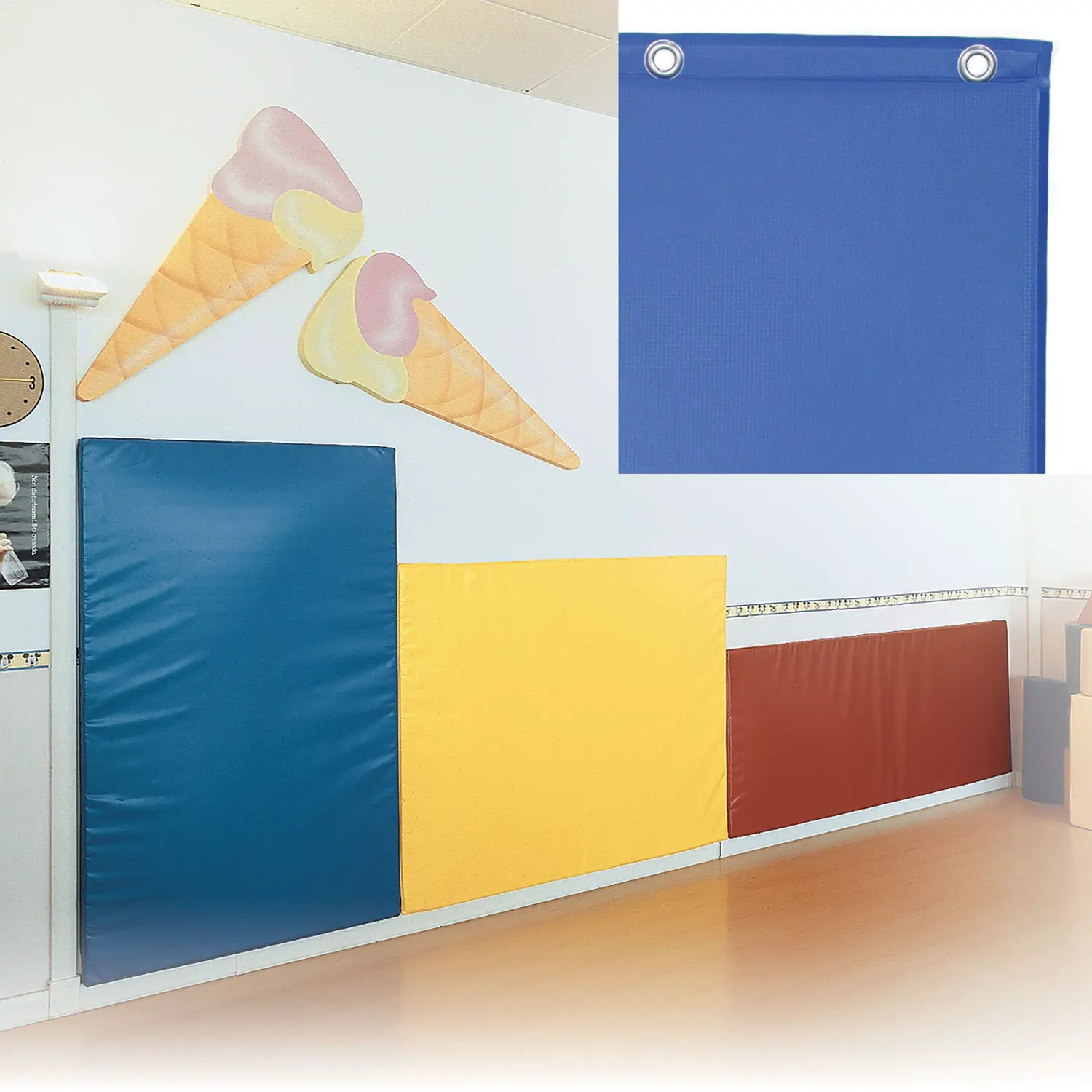 Protezione Murale Giodisoft H 120 cm. Blu - Protezioni murali morbide