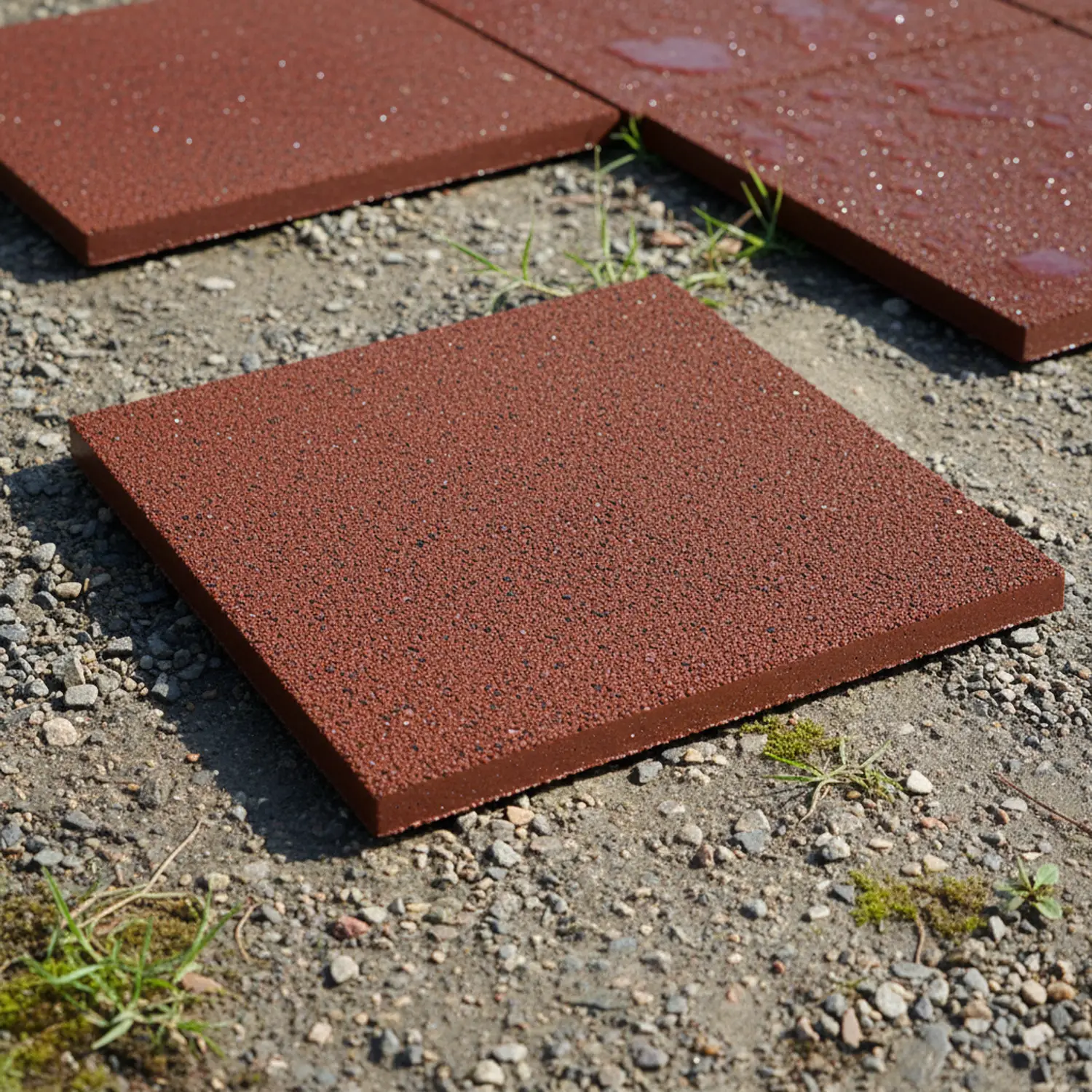 Pavimentazione Ecologica - Lastra di Camminamento Liscia Rosso 15 mm - Palestrine