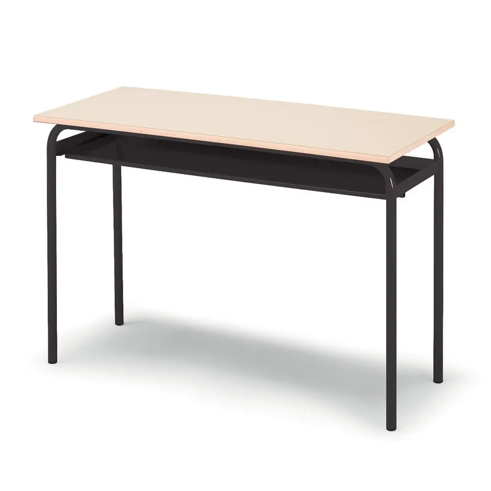 Banco Biposto 900 con Sottopiano in Lamiera H 64 cm | Conforme CAM - Arredo scuola dell'obbligo