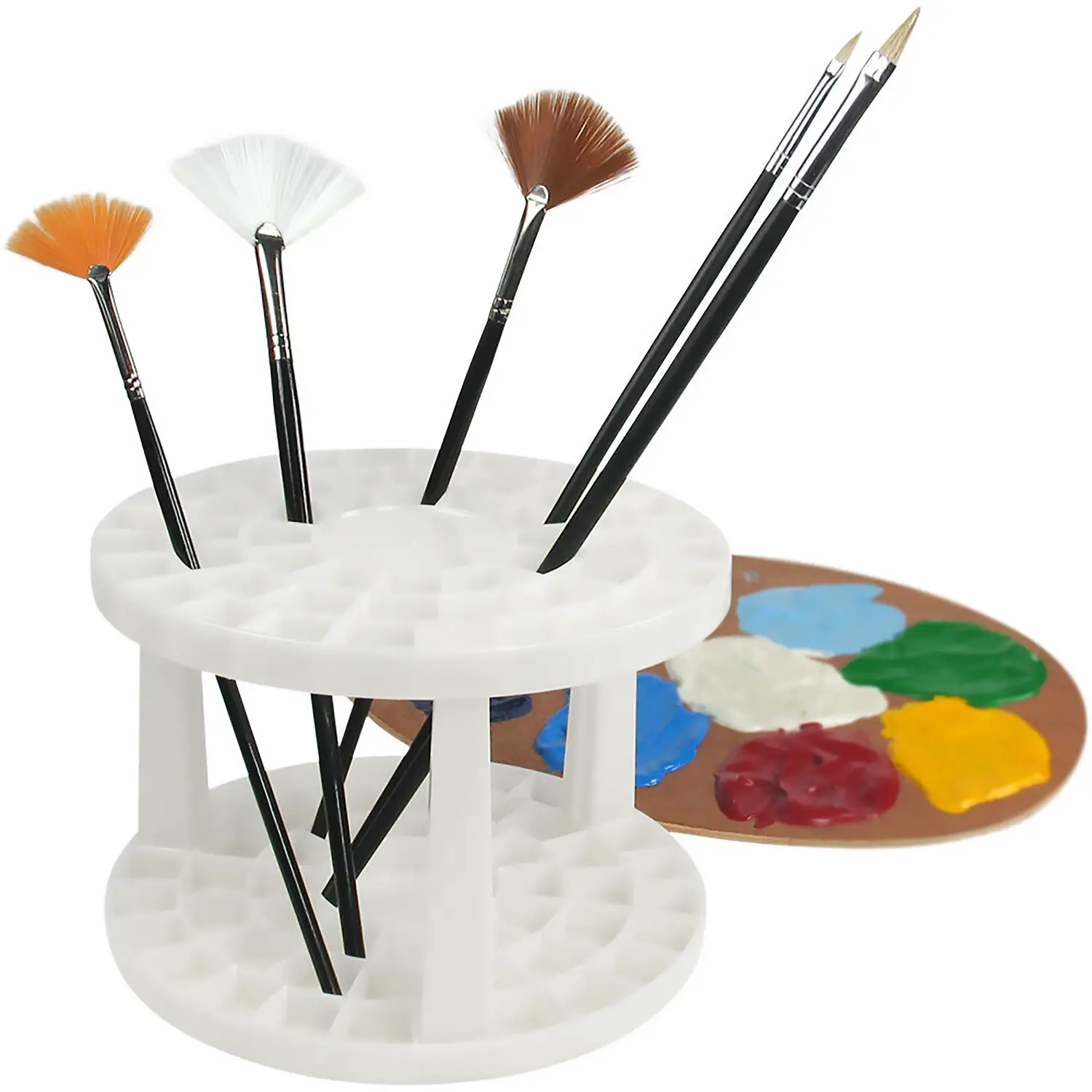 Contenitore Portapennelli 50 Posti – Supporto Organizzatore per Pennelli da Pittura - Pennelli e accessori