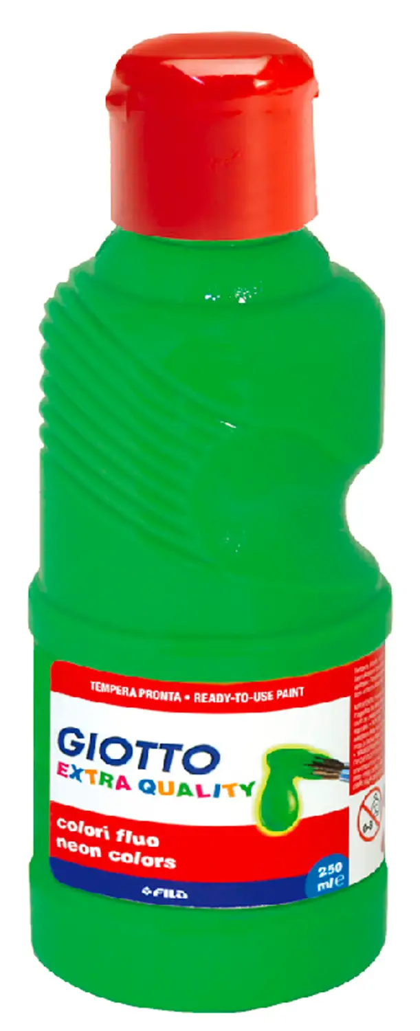 Tempera Fluo Giotto 250 ml - Verde - Tempere