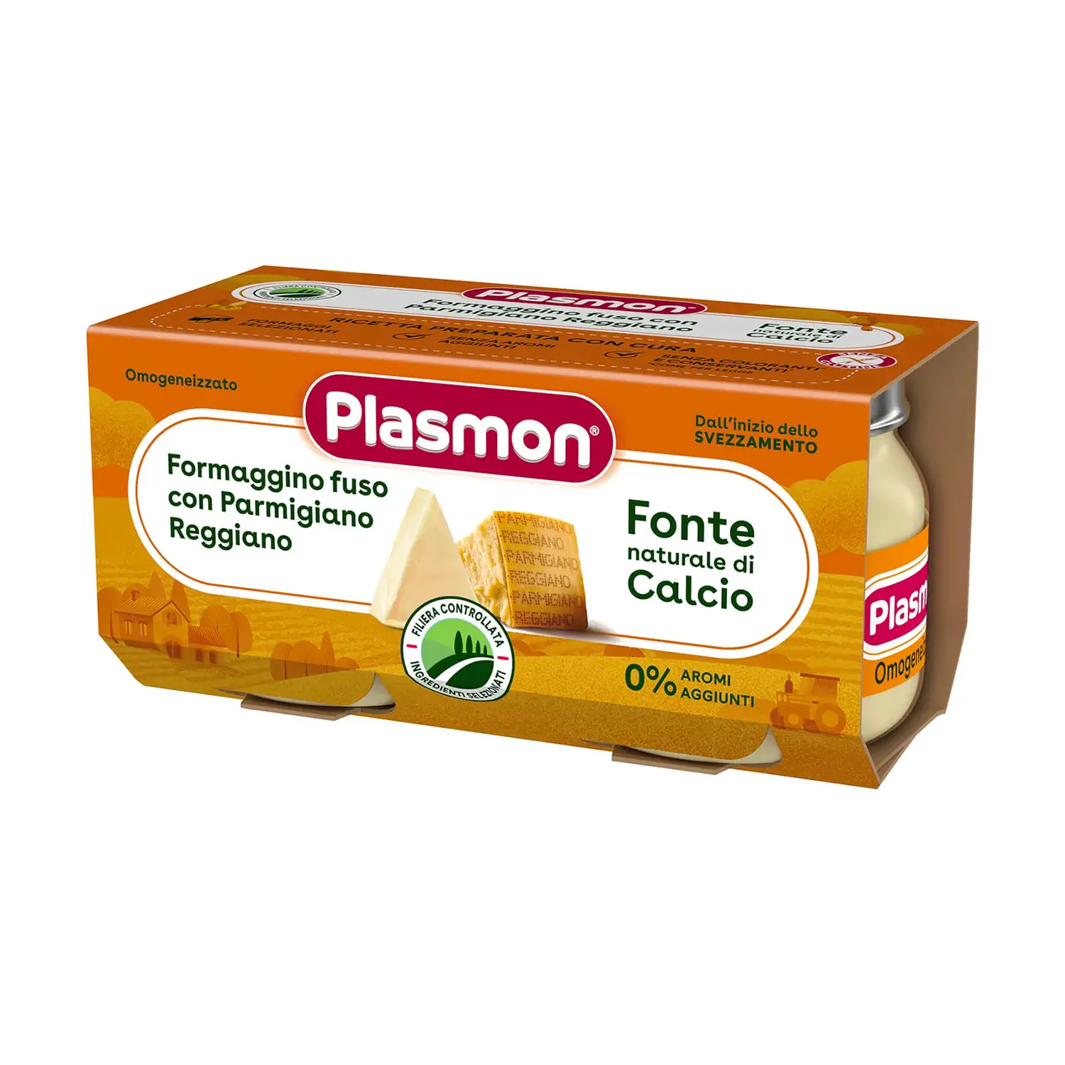 Omogeneizzato Formaggino 2x80 gr. con Parmigiano Reggiano - omogeneizzati
