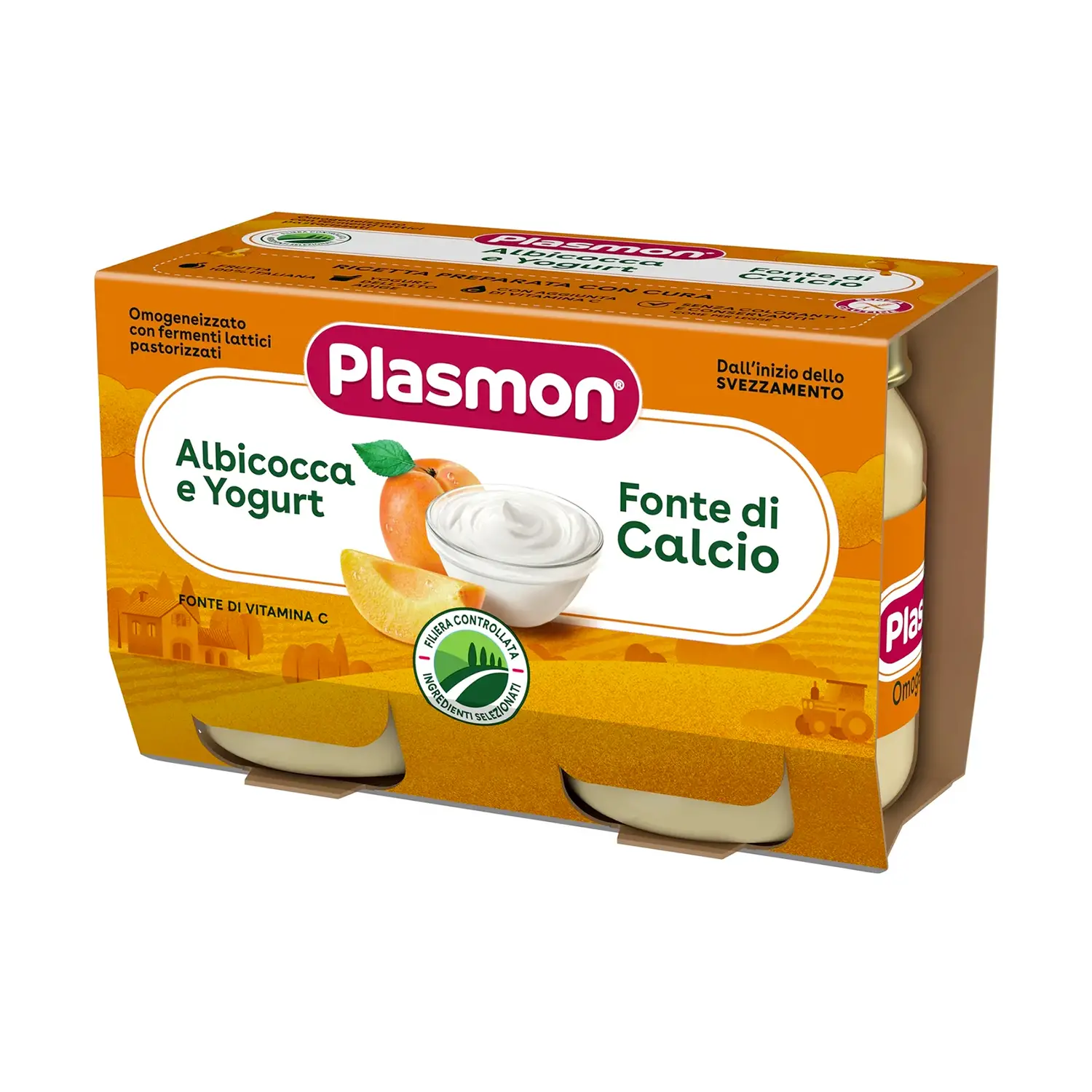 Plasmon Merenda Yogurt e Albicocca 2x120g – Merenda Cremosa per Bambini - merende