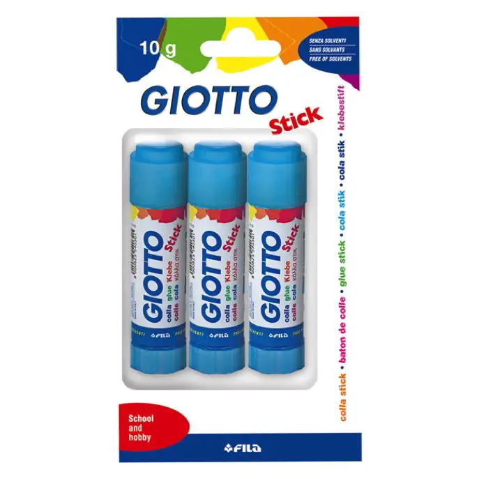 Colla Stick Giotto per la Scuola – Blister 3 Pezzi da 10 g - Nastri adesivi e colle