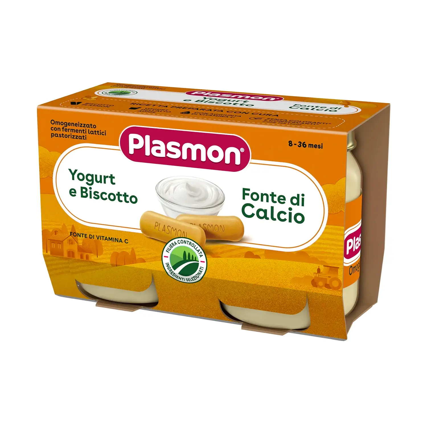 Plasmon Merenda Yogurt e Biscotto 2x120g – Merenda Cremosa per Bambini - merende