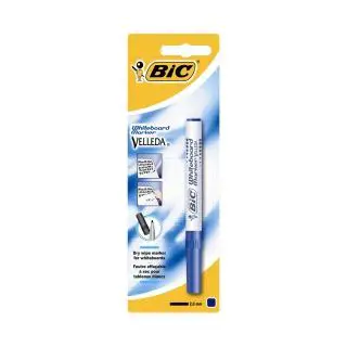 Marcatore Bic Whiteboard Velleda 1741 - Punta Tonda - Blu - in Blister - Pennarelli