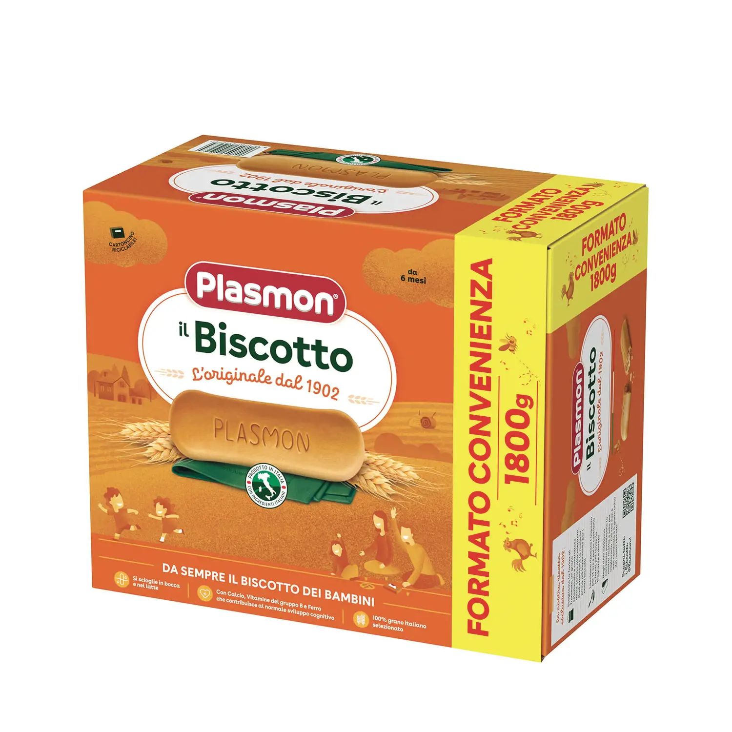 Plasmon Biscotti per Bambini 1800 g – Biscotto Classico con 9 Vitamine - biscotti
