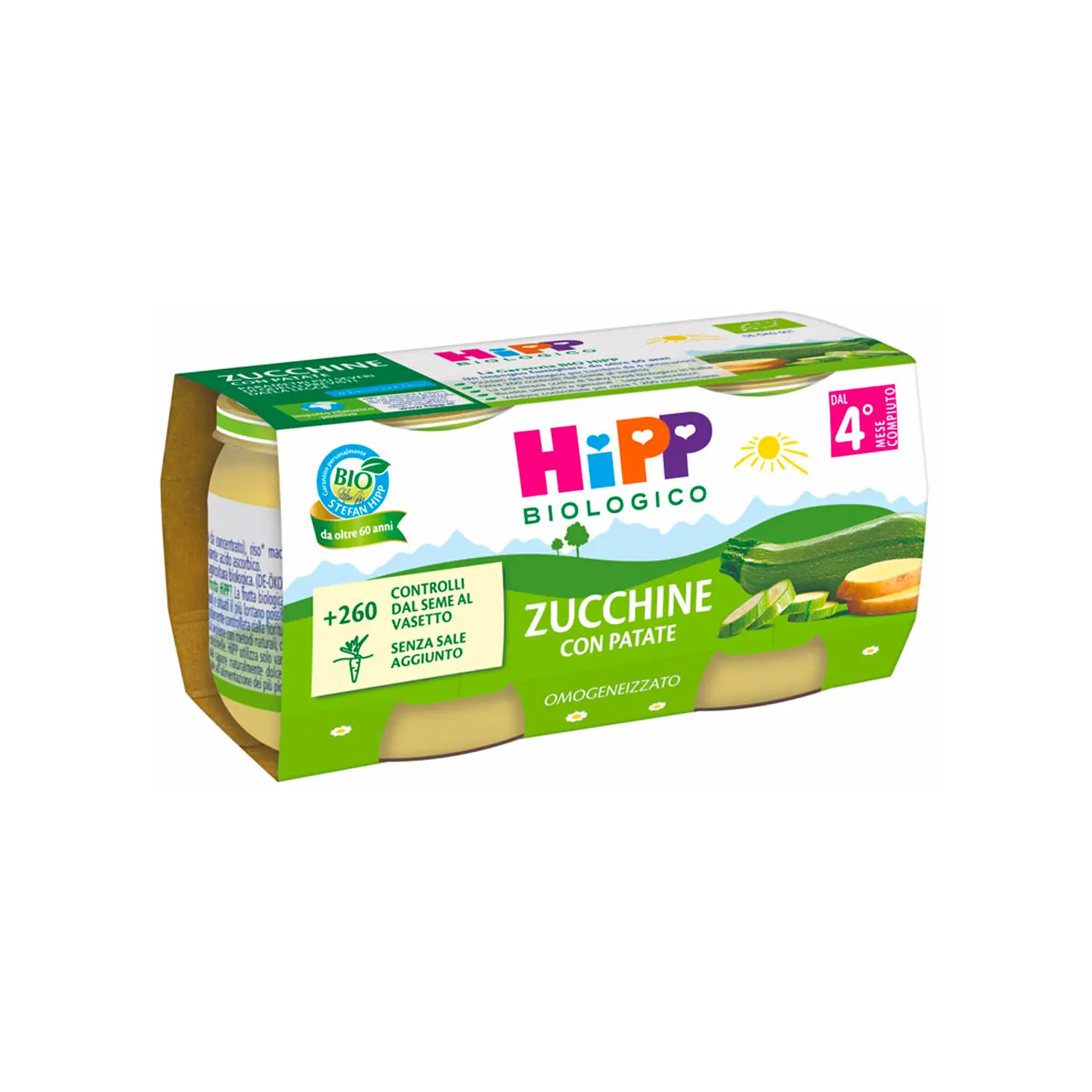 Omogeneizzato Verdure Bio gr.80x2 Zucchine con Patate - omogeneizzati