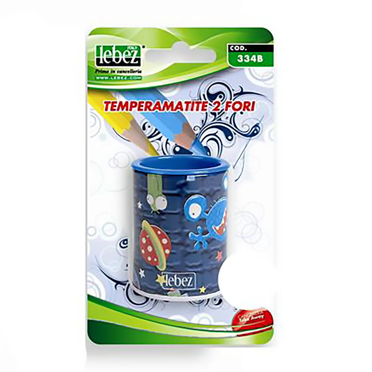 Temperamatite 2 Fori con Serbatoio Fantasie Assortite - Matite Temperini Gomme