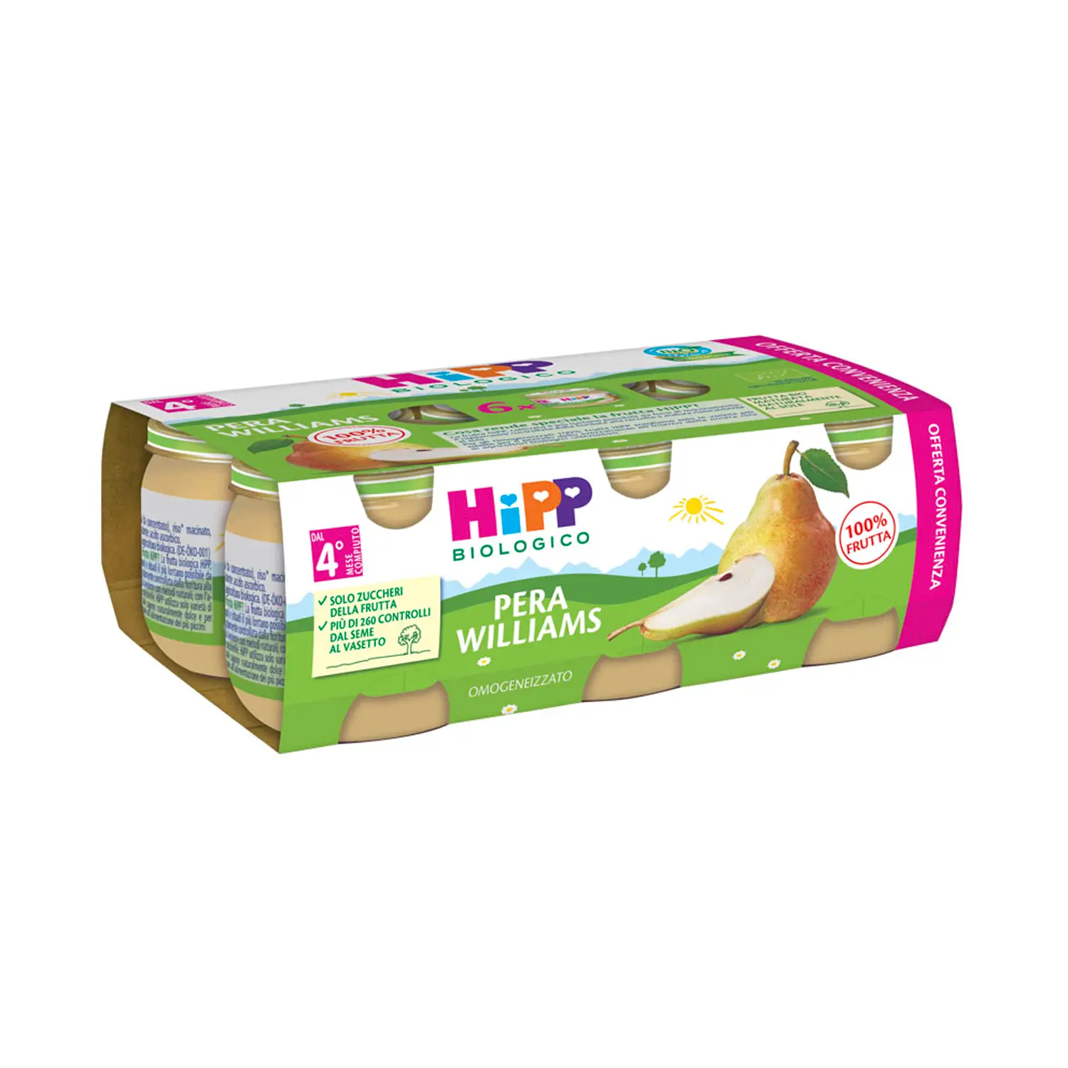 Omogeneizzato Frutta Bio gr.80x6 Pera Williams - omogeneizzati