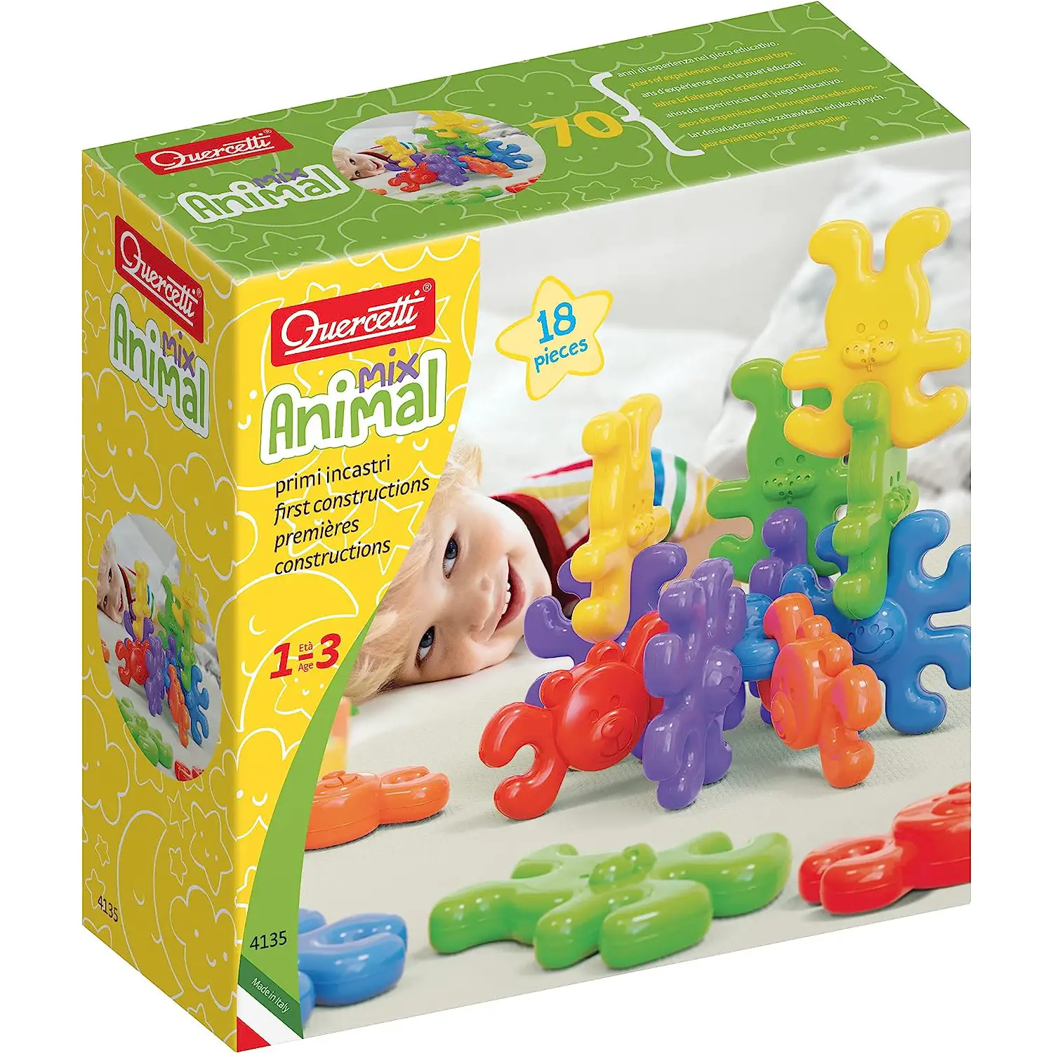 Quercetti Animal Links 4135 - Gioco di Collegamento per Bambini - Costruzioni in plastica